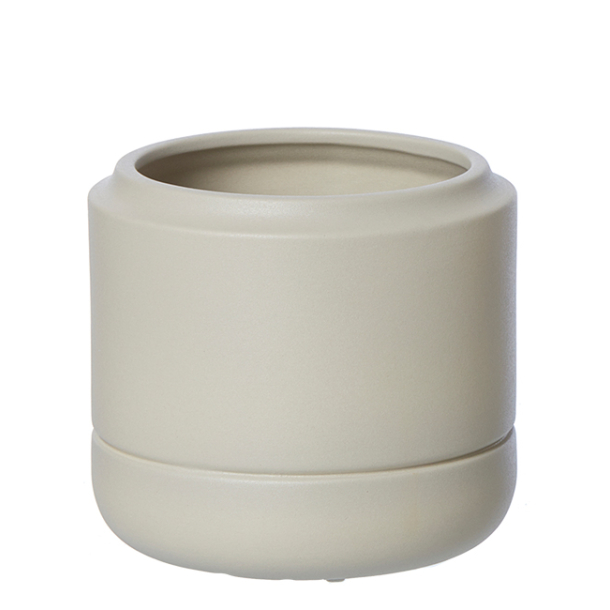 Alma Ceramic pot with sand finish, Sand