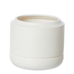 Alma keramik krukke med sand finish, White