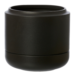 Alma keramik blomsterpotte med sand finish, Black