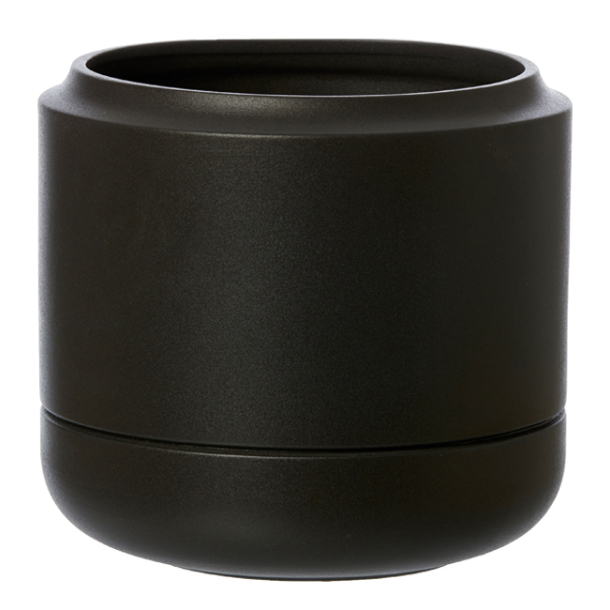 Alma keramik krukke med sand finish, Sort