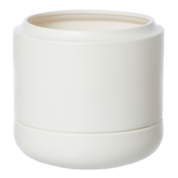 Alma keramik blomsterpotte med sand finish, White