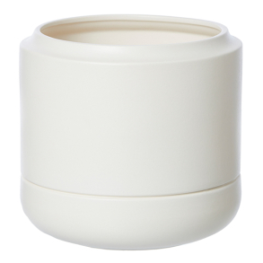 Alma keramik blomsterpotte med sand finish, White