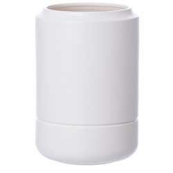 Alma keramik vase med sand finish, White