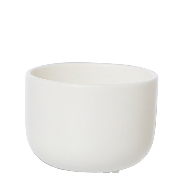 Andrea keramik skl med sand finish, White