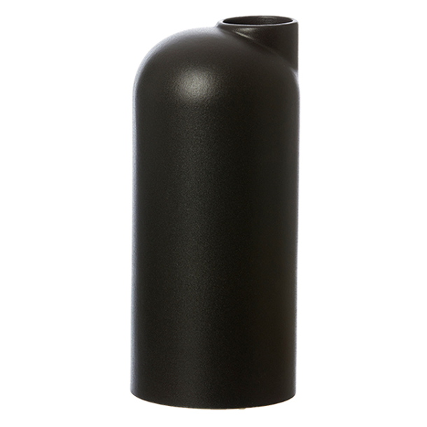 Anna keramik vase hj med sand finish, Sort