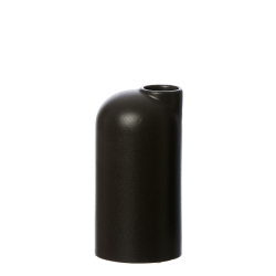 Anna keramik vase lav med sand finish, Black