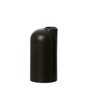 Anna keramik vase lav med sand finish, Black