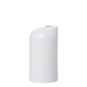 Anna keramik vase lav med sand finish, White