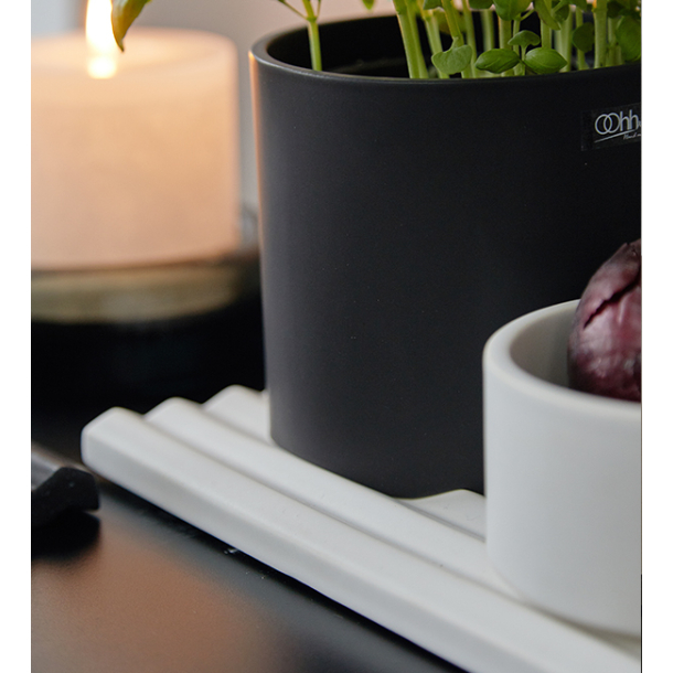 Wave blomsterpotte, Hvid mat