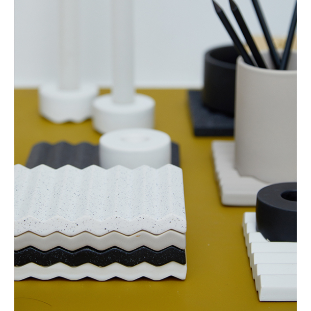 Wave Tall lysestage, st af 2, white matte