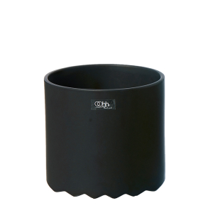 Wave blomsterpotte, Sort mat