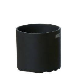 Wave blomsterpotte, Sort mat