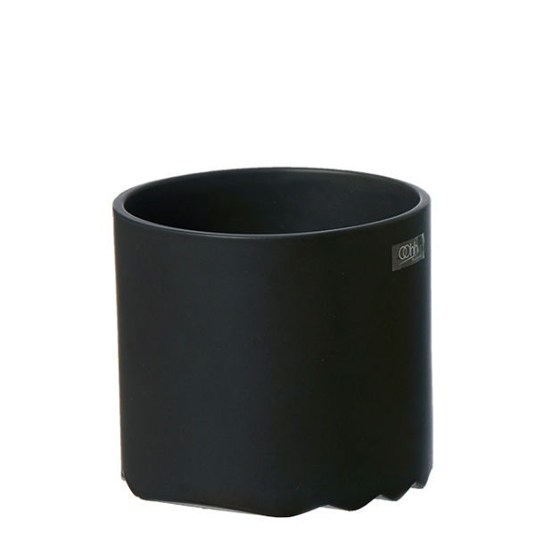 Wave blomsterpotte, Sort mat