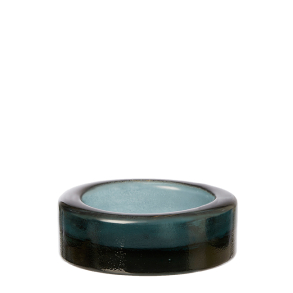 Barcelona bakke/lysestage af grenbrugsglas, White