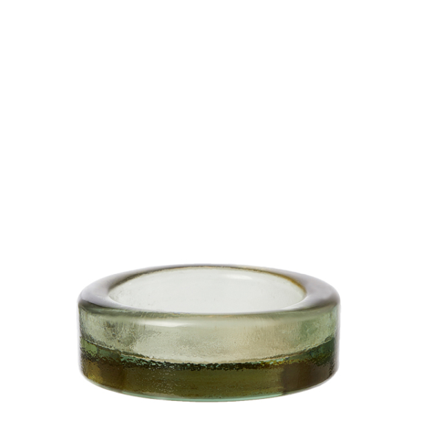 Barcelona bakke/lysestage af grenbrugsglas, Champagne