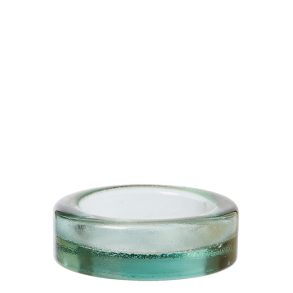 Barcelona bakke/lysestage af grenbrugsglas, Klar glas