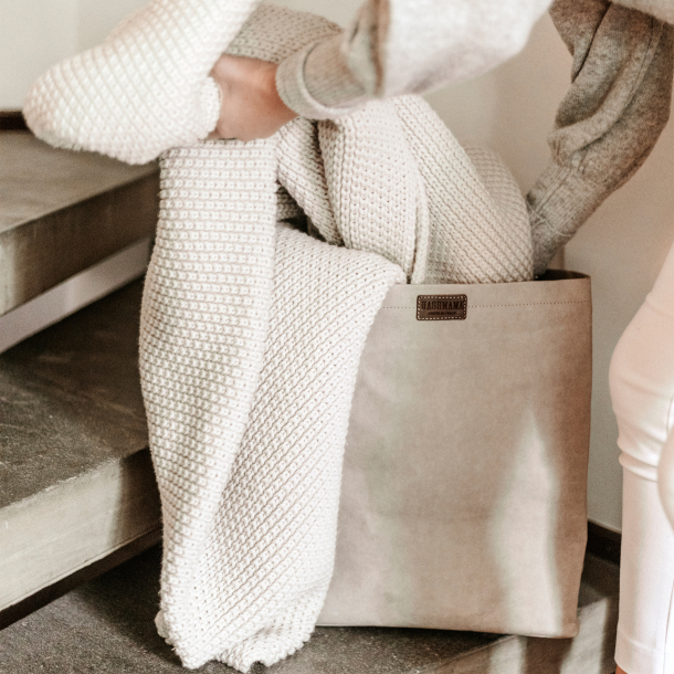 Small Legna wood bag, Grey