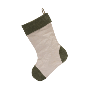 Small Christmas stocking, julesok Cachmire/Dark Green