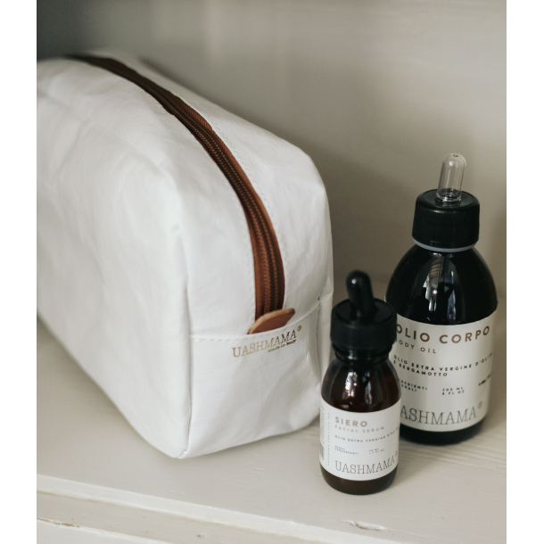 Toilettaske / Makeup pung lille, Hvid 