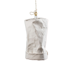 Hanging lamp i papir, stor, White
