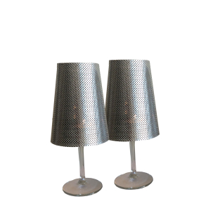 Lampeskrm perforeret, Silver