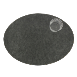 Oval Placemat, vaskbart papir, TEC Grey