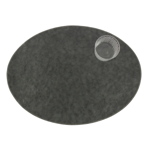 Oval Placemat, vaskbart papir, TEC Grey