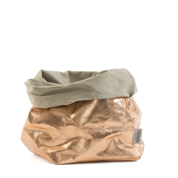 Large Laminated Bag, Rose/Sabbia