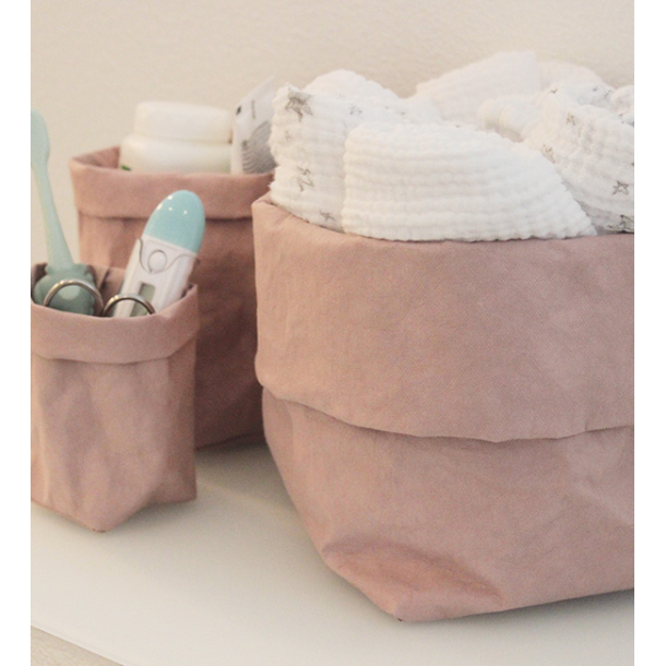 Washable Paper Bag, Rosa Quarzo