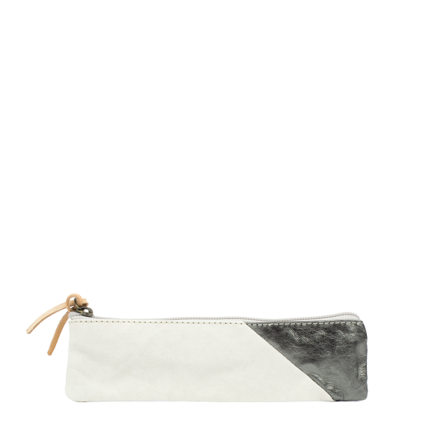 Olivia Spezziato Slim Pencil Case, Peltro