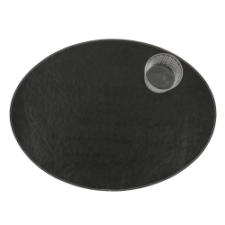 Oval Placemat, vaskbart papir, TEC Black