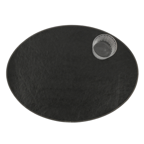 Oval Placemat, vaskbart papir, TEC Black