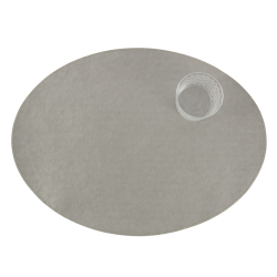 Oval Placemat, vaskbart papir, TEC Grey