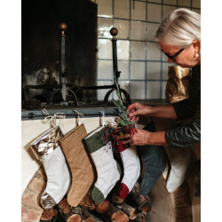 Large Christmas stocking, julesok Cachmire/Red