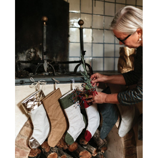 Large Christmas stocking, julesok Cachmire/Red