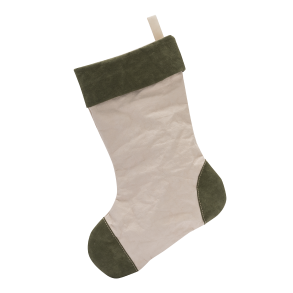 Large Christmas stocking, julesok Cachmire/Dark Green