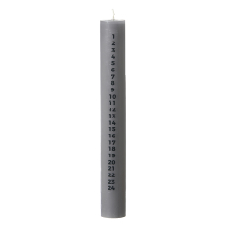 Calendar Candle, Grey