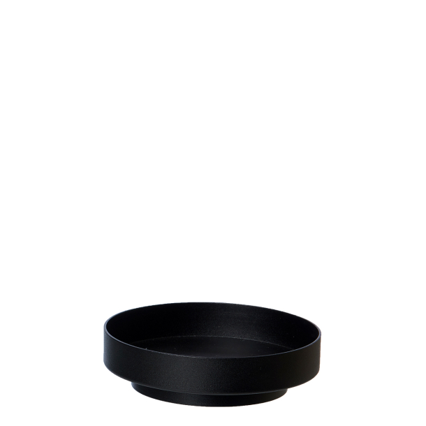 Vienna Pillar candle holder &amp; Tray. Black