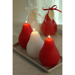 Brushed Pear Candle, pear fragrance Red