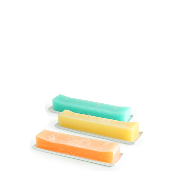 Fashion lys med keramikbakke, Yellow