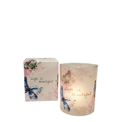 Set of 18 Tea Light Holders, Watercolor Artistry