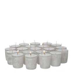 Timber Votives, 20 stk, Light Grey