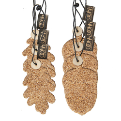 S/6 - WOODz ophng: 3 agern + 3 egetrsblade, Light Wood