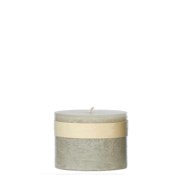 Timber Pillar Candle, Smokey Grey