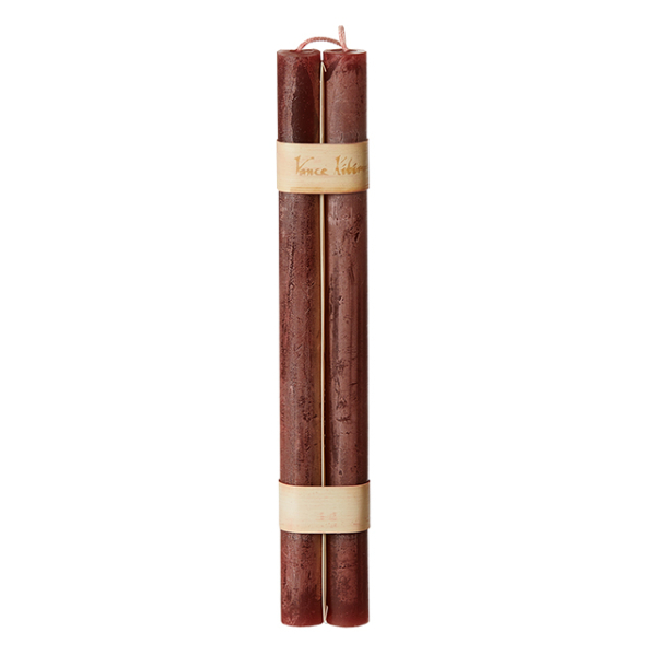 Timber taper candles, set of 2 (hanging), Wine 
