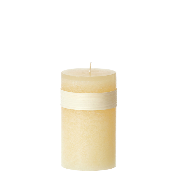 Timber Pillar Candle, Straw