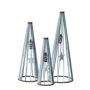 Silhouette Trees, set of 3, White