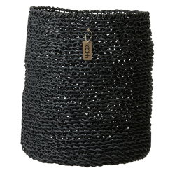 Woven Paper Basket Giant, Black
