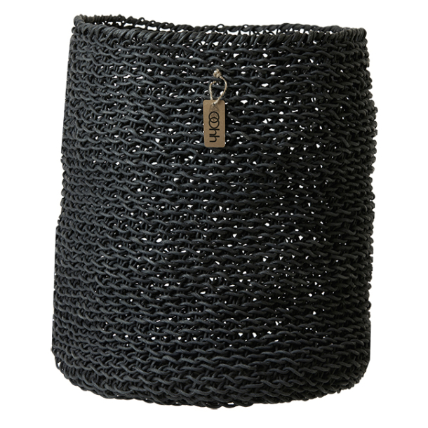 Woven Paper Basket Giant, Black